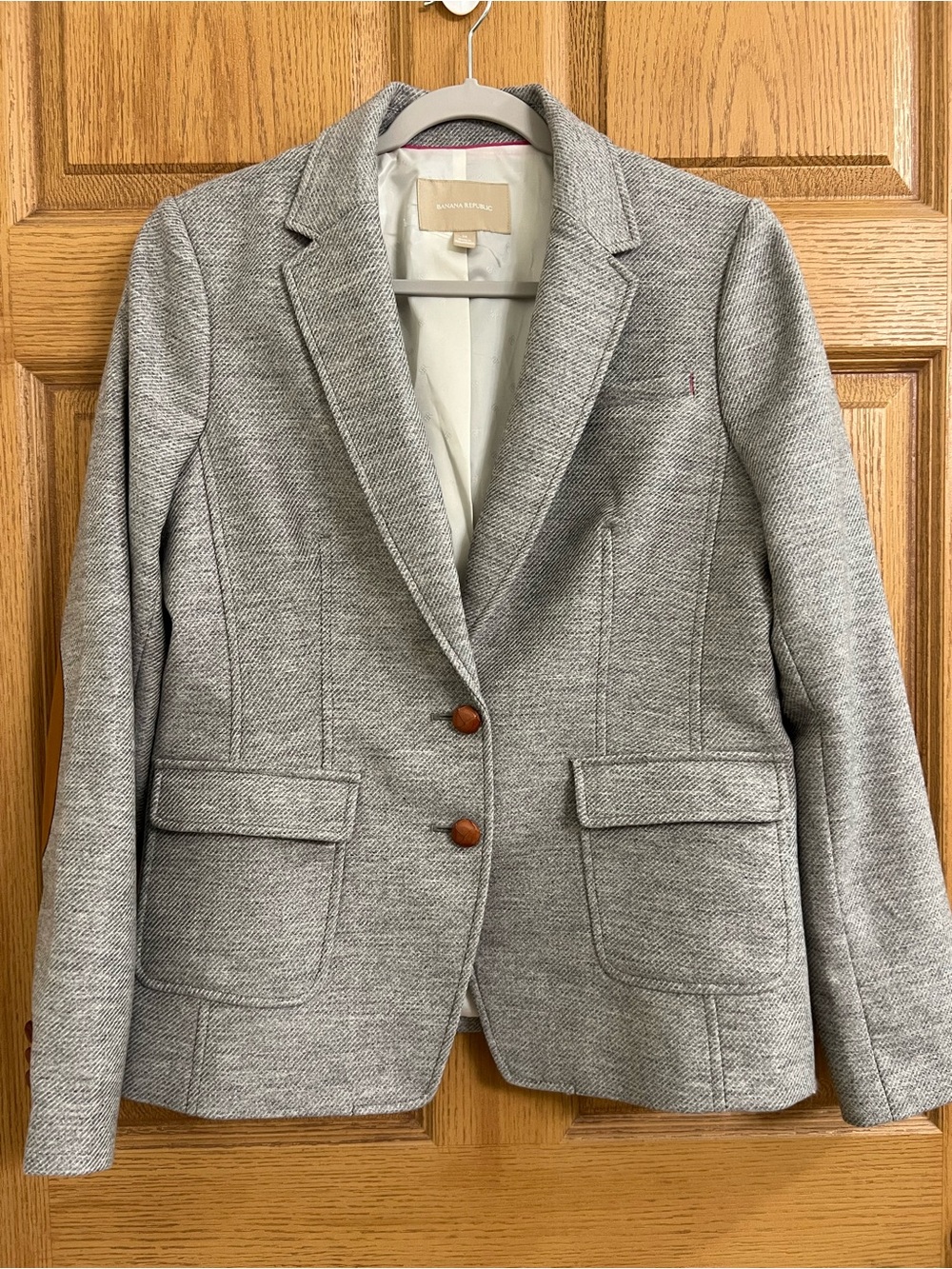 Banana Republic Gray Tweed Jacket Sz 14